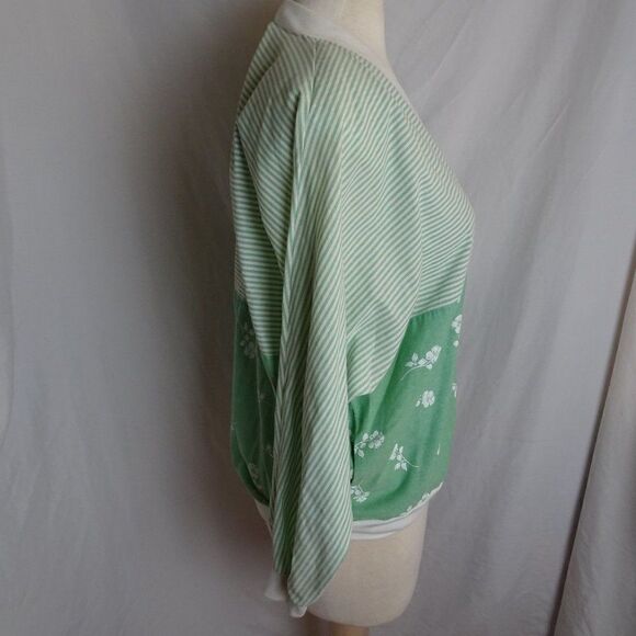 Vintage 80s G.W. Division of Graff Women Green Floral Sweater Size M - Picture 4 of 11